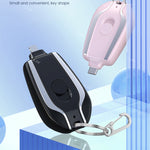 Keychain Portable Charger,1500mAh Mini Power Emergency Pod Key Ring Cell Phone Charger